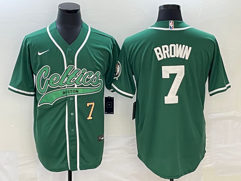 Nike 2023 Men Boston Celtics #7 Brown green Nike NBA Jerseys->los angeles dodgers->MLB Jersey